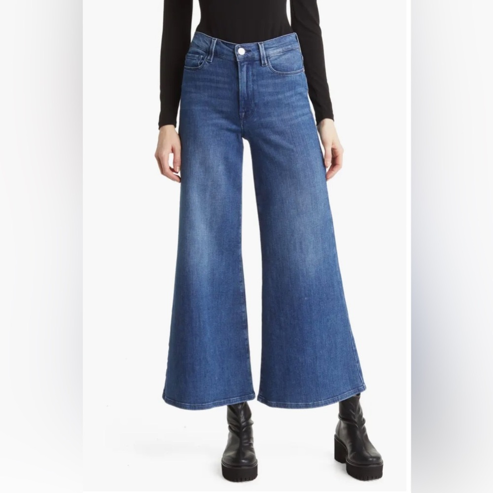 FRAME Le Palazzo Crop Wide Leg Jeans